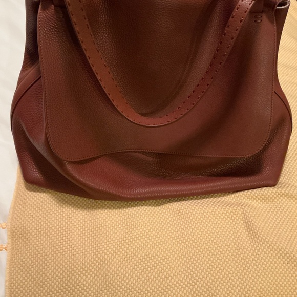 The Row Sidekick Two Fine Grain Brown Shoulder Bag - Picture 16 of 16